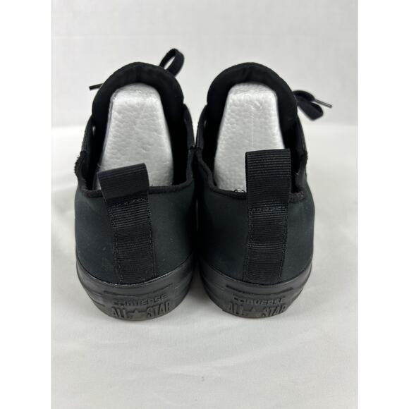 Converse Low Top Sneakers Black 8 Neoprene Gothic Goth Gothcore Black on Black - Picture 6 of 9